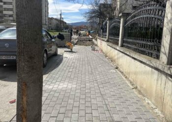 Партерно уредени тротоарите на улицата „Сава Михајлов“ во Гевгелија