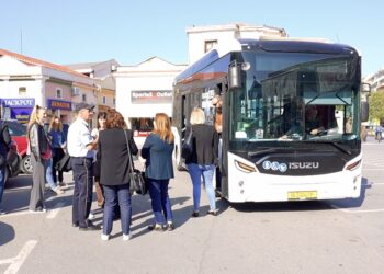 Со тест-возење, промовиран електричен автобус во Гевгелија