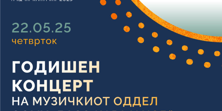 Годишен концерт на Музичкиот оддел при ООМУ „Васо Карајанов“- 22 мај