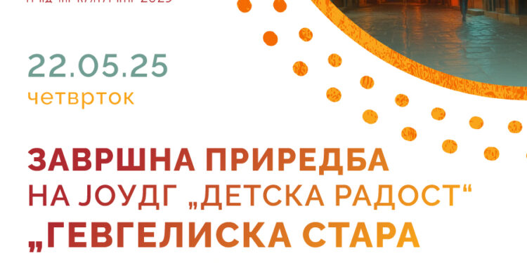 22 мај: Завршна приредба на ЈОУДГ „Детска радост“- „Стара гевгелиска чаршија“