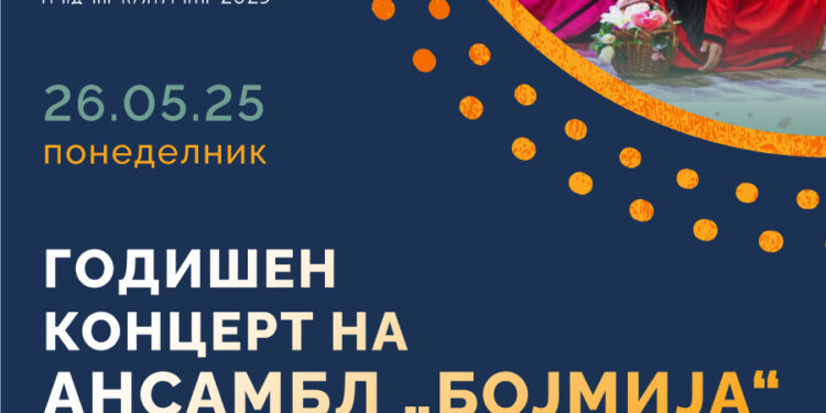 На 26 мај, Годишен концерт на детските групи на Ансамбл „Бојмија“