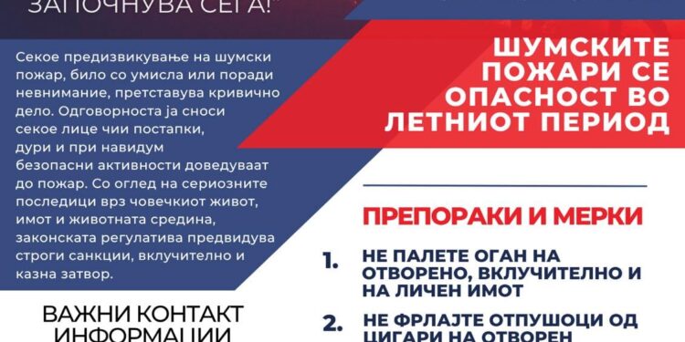 Кажи стоп на шумските пожари, твојата одговорност започнува сега!