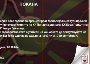 9-10 септември: Одржување на 4. по ред Меморијален турнир во кошарка „Боби Петковски“
