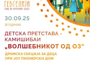Завршен настан од септемвриската програма (30.09.): Детска претстава „Волшебникот од Оз“ во Пионeрски дом- Гевгелија