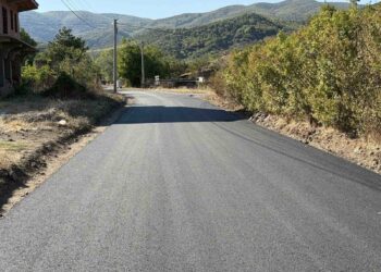 Асфалтирана влезната улица „Александар Македонски“ во Давидово