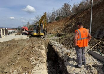 Изградба на нов фекален канализационен систем на улицата „Александар Бел“ во Мрзенци