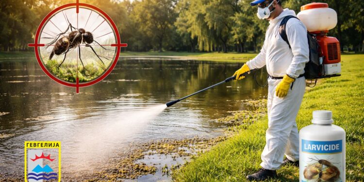 Првото ларвицидно прскање во општина Гевгелија на 2 април