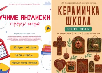 Продолжуваат слободните културни активности за време на летниот распуст: Креативно лето за децата и младите во Гевгелија преку Керамичка работилница и Секција за англиски јазик
