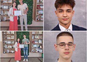 Два ученика со највисокото признание во СОУ „Јосиф Јосифовски“ – Гевгелија: Ѓорге Новаковски и Јован Оџаков, првенци на генерацијата 2022–2026